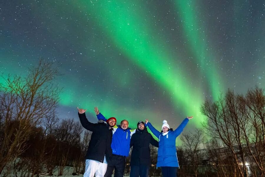 From Tromsø: Aurora Minibus Chase with Portrait and Hot Meal - The Arctic Pause Button: Heated Toilet Tent and Camp Comfort
