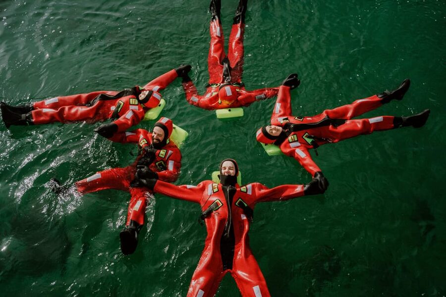 Tromsø city center Urban Floating experience - 1.5 Hours Floating in Tromsø Harbor: Relaxation, Photos, and Optional Adrenaline