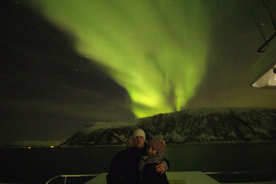 Tromsø: Northern Lights Cruise with 2nd Chance Guarantee - Boarding at Nerstranda Pier and Settling Into the Lounge Sundecks